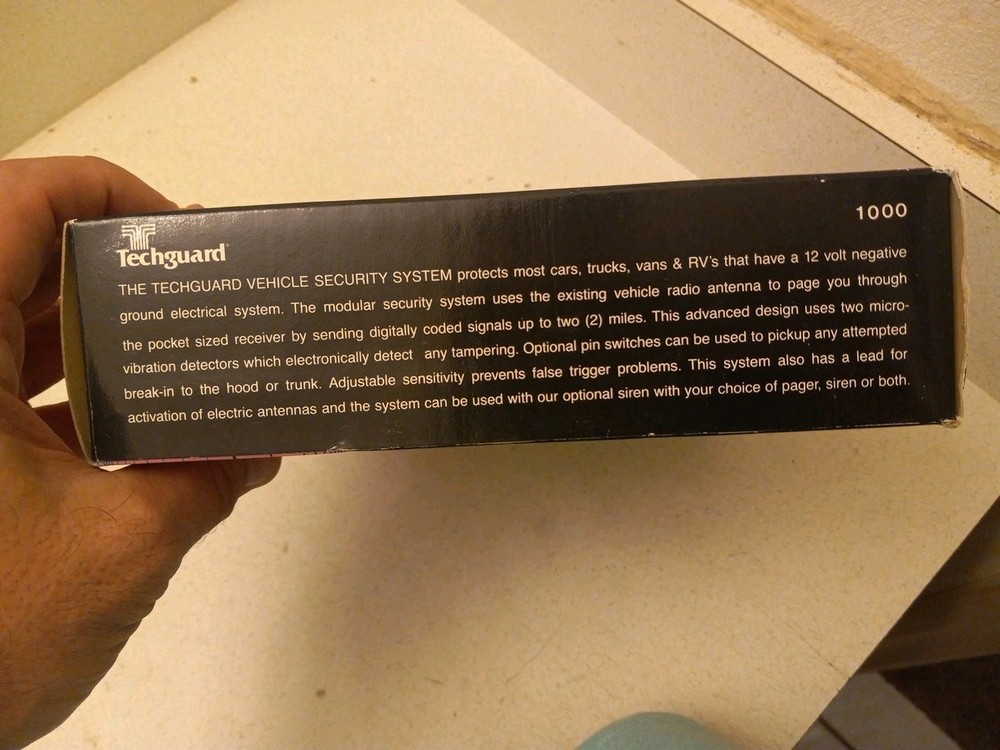 Techguard Car Security System - Series 1000 Paging System - New In Box