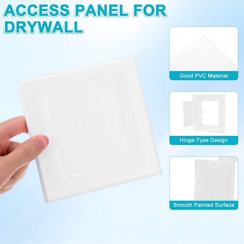 1-Pack Access Panel for Drywall, 4.1x4" Plastic Wall Hole Cover [White]