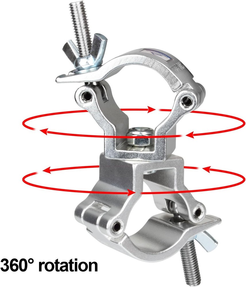4 Pack 2" Swivel Lighting Truss Clamp,Double DJ Light Coupler Silver