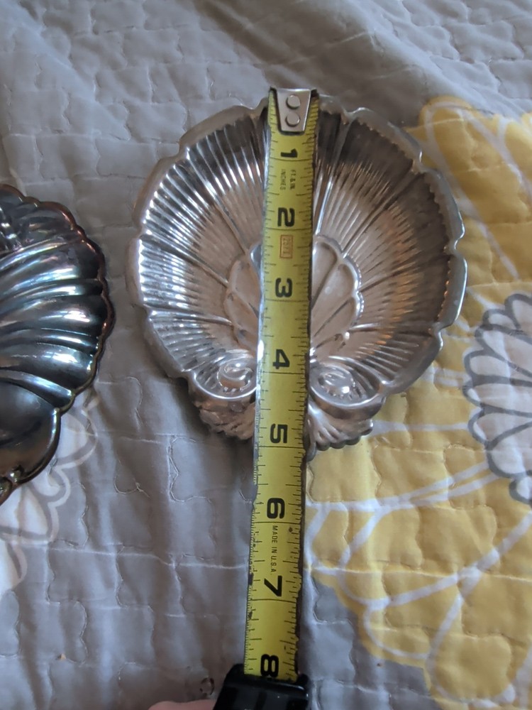 Vintage Silverplate Clam Shape Dishs