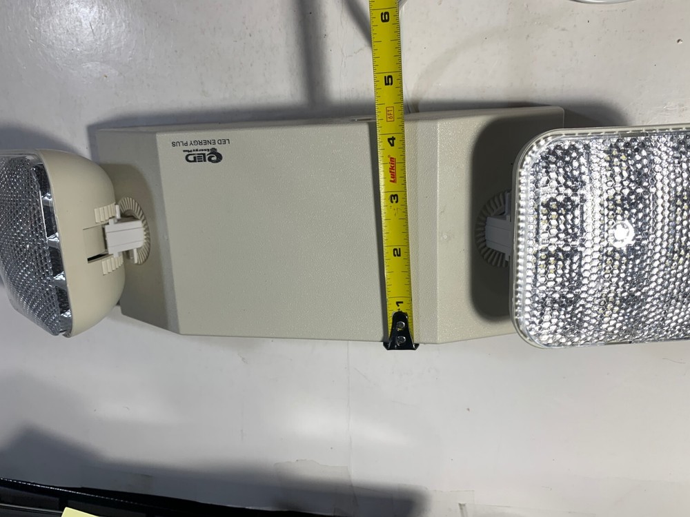 LED Emergency Exit Light Battery Backup & Adjustable Two Heads, UL 924-Listed