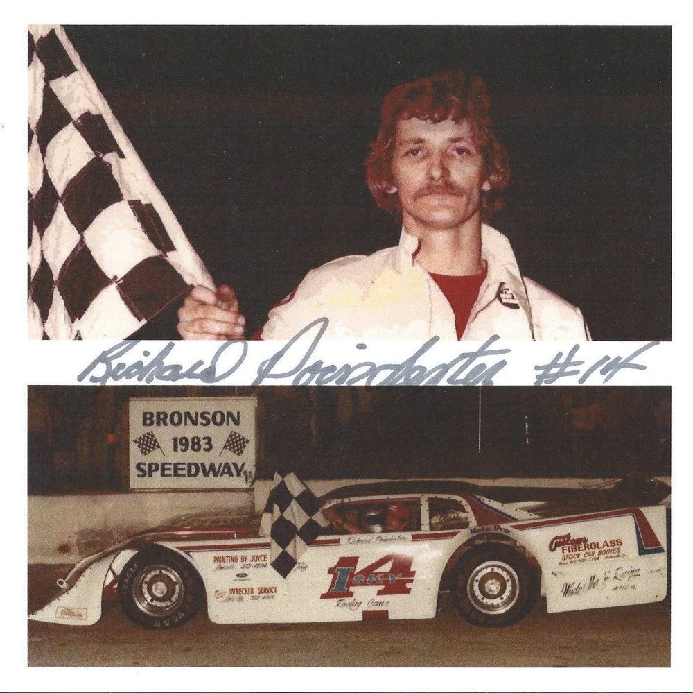 SIGNED RICHARD POINDEXTER #14 DIRT,ASPHALT, ALL PRO DRIVER POSTCARD