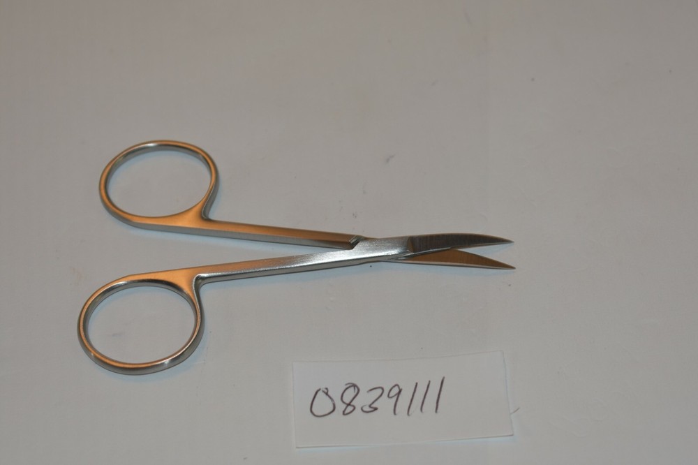 MDS 0839111 Eye Scissors 4 1/2" Curved Tip Sharp/Sharp