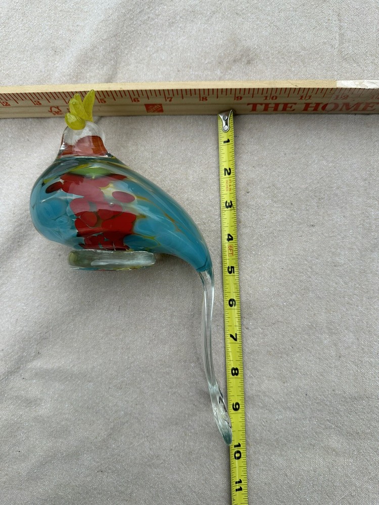 Colorful Glass Parrot Murano Style