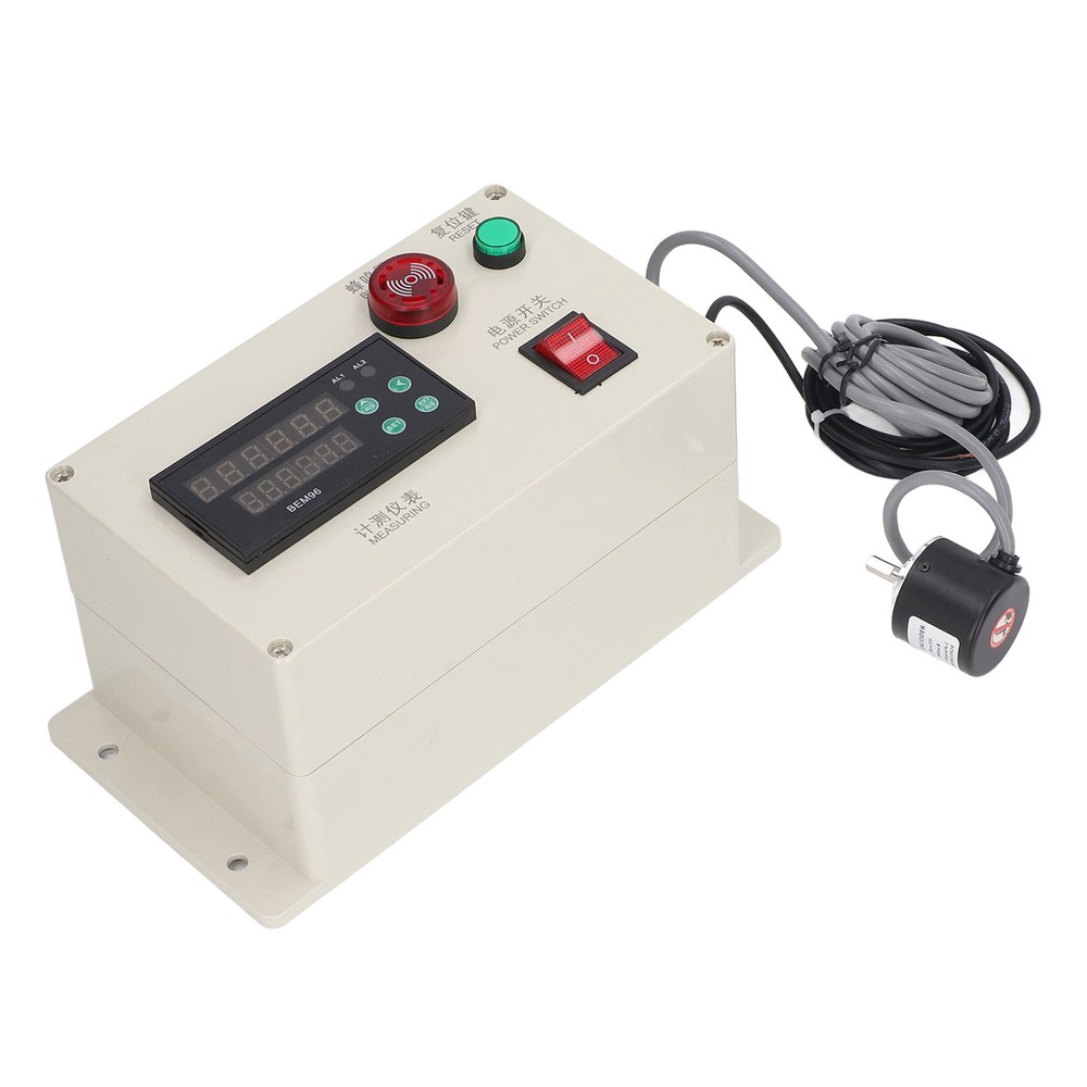 Digital Yard Counter With Spring Bracket 6Digits Roller Cable Wheel Length Meter