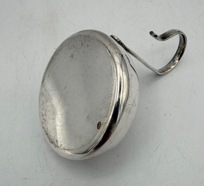 Antique Silverplate Chamber Candle Holder Ring Handle Night Light