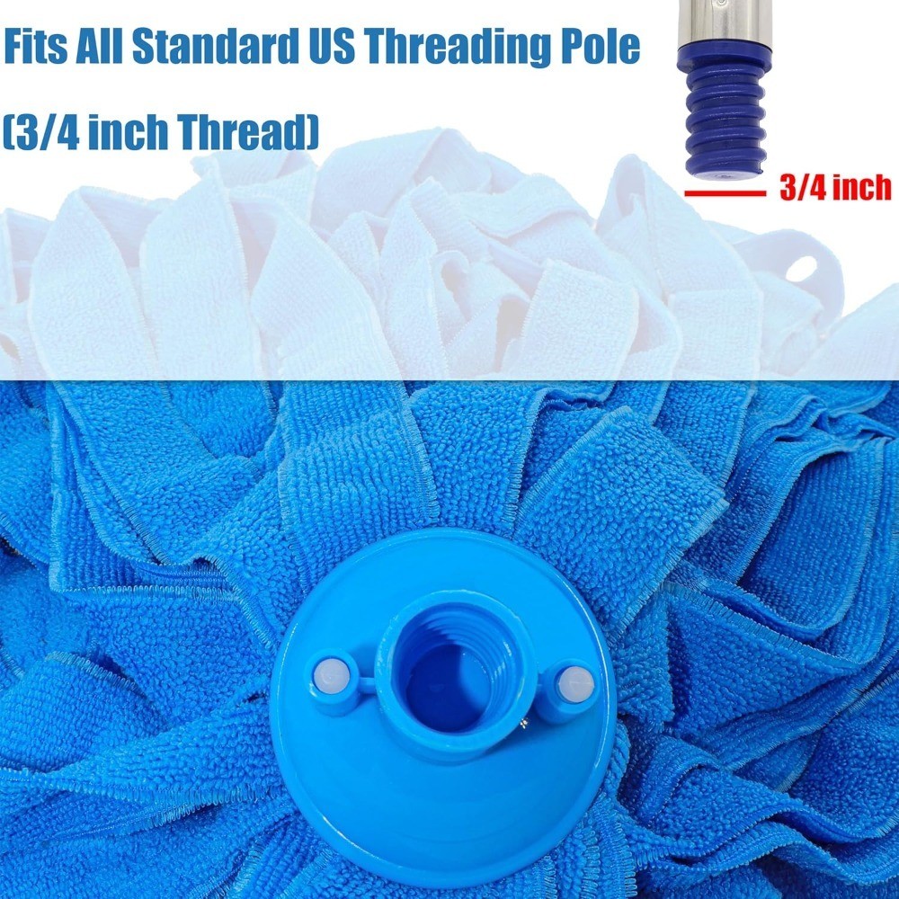 Microfiber Cloth String Mop Head Refill Loop End Screw On Compatible with