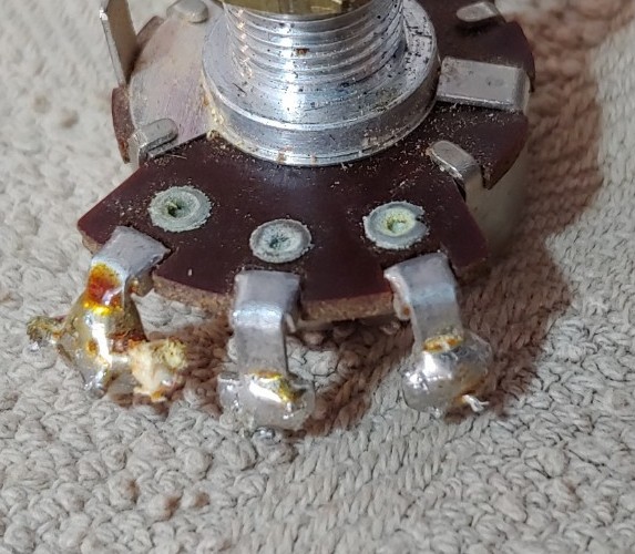 Original 1955 Model 11993 STACKPOLE Potentiometer READS 0.556m Split Shaft