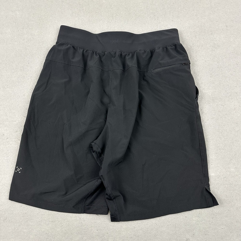 Lululemon Shorts Men Small Black Solid T.H.E Drawstring Pockets Linerless S