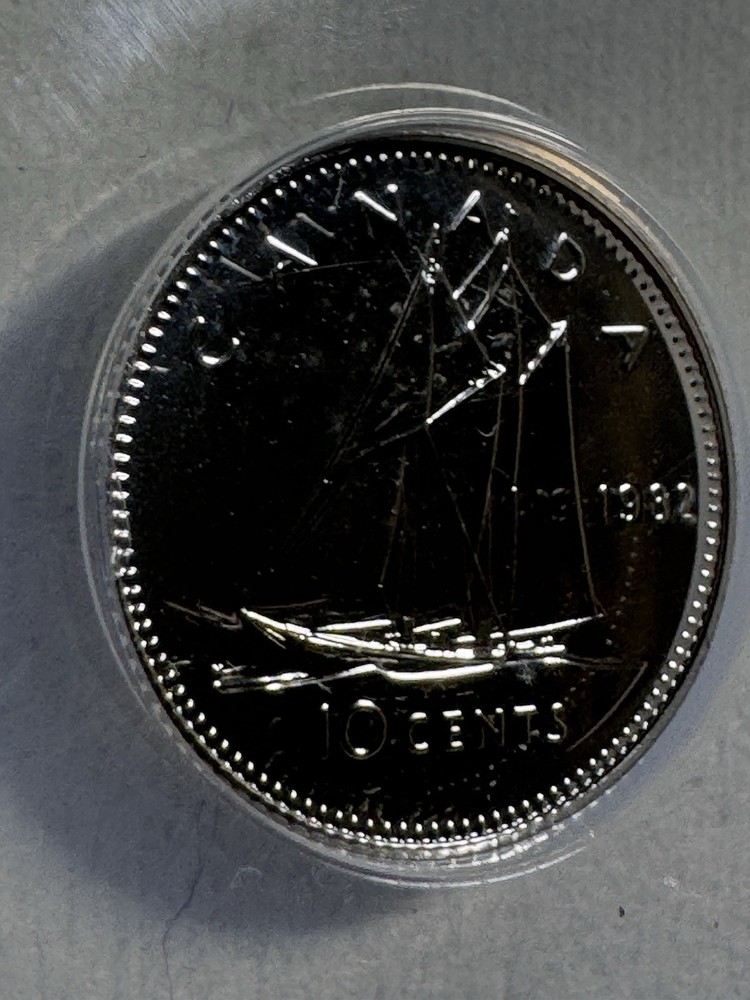 1982 Canada 10 Cents Proof Like Graded MS 68 by ANACS