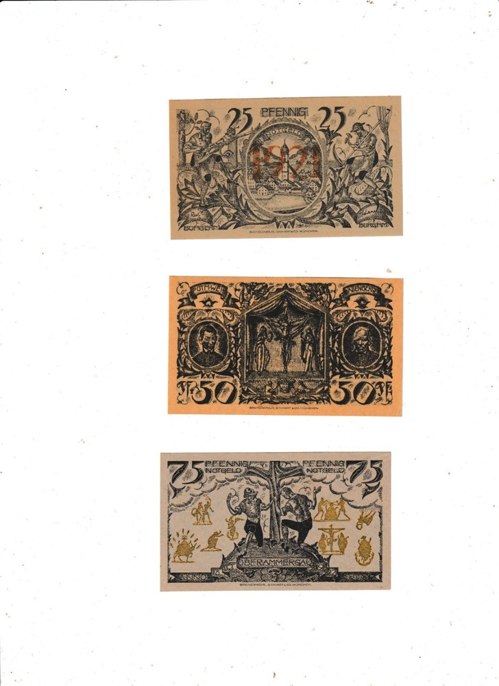 OBERAMMERGAU 3 NOTES 1921