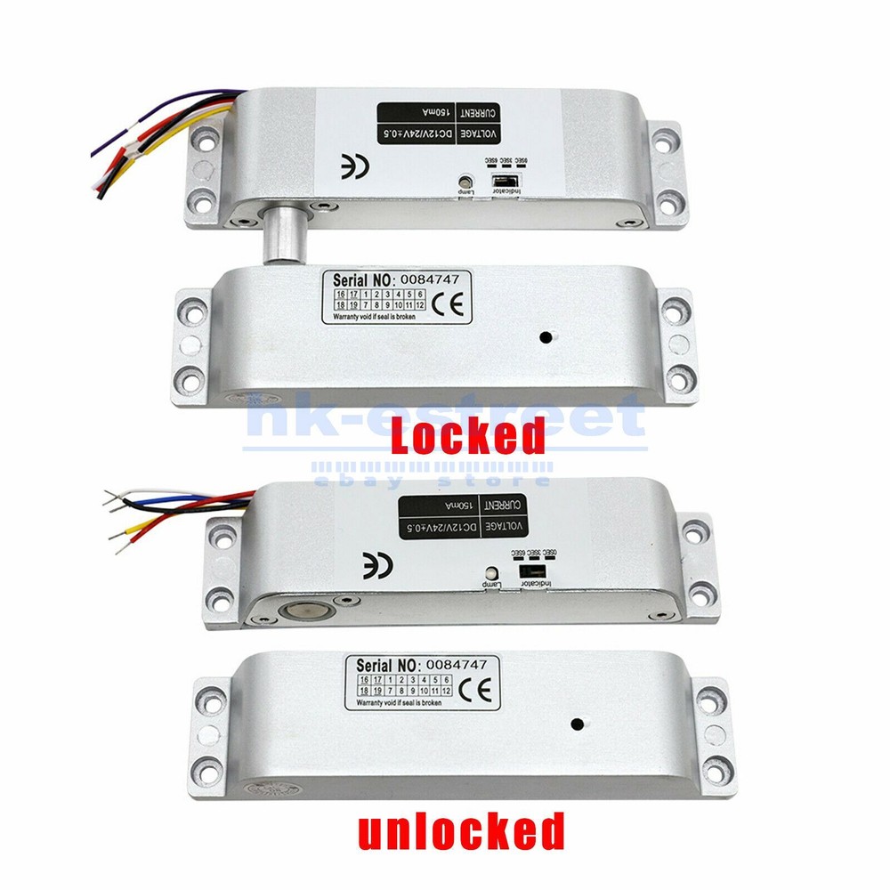 DC12V Electric Drop Bolt Lock NC Fail-Safe for Door Access Control System US