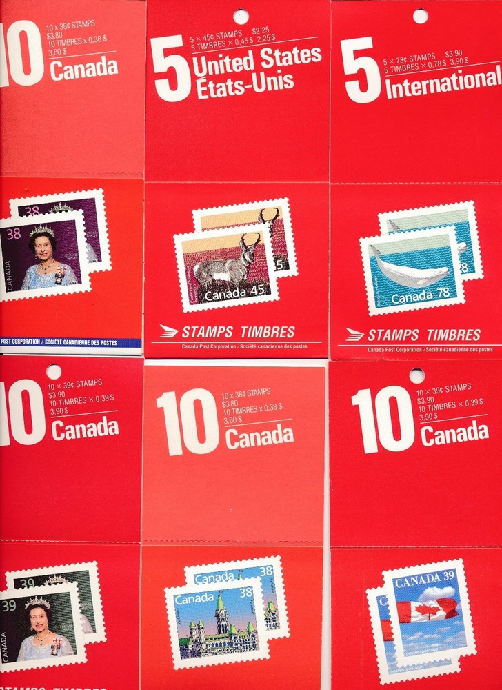 CANADA BOOKLETS (14); POST OFFICE FRESH - UNEXPLODED; FV $62 CAD