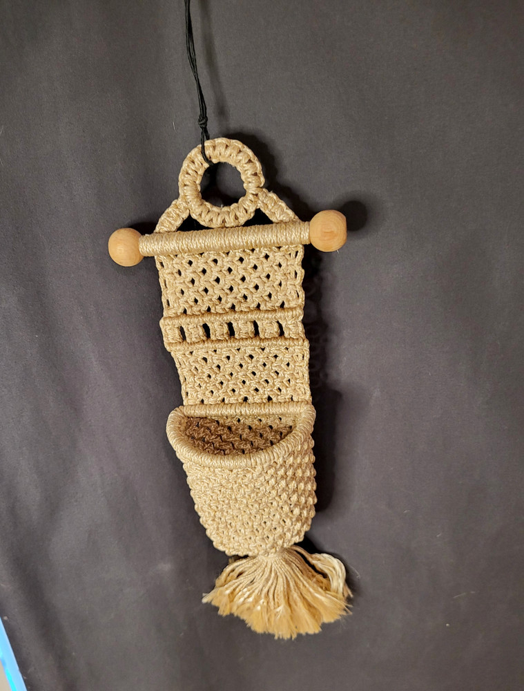 Mini macrame wall pockets- set of 3