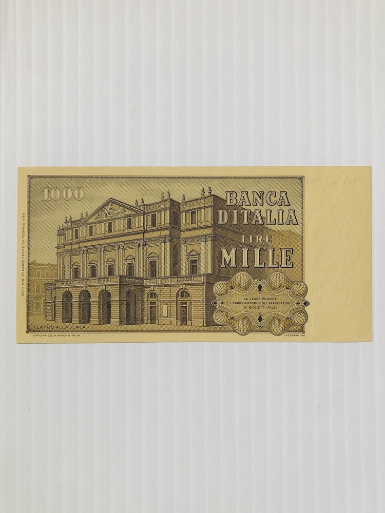 Italy 1000 Lire 1969 P-101 UNC