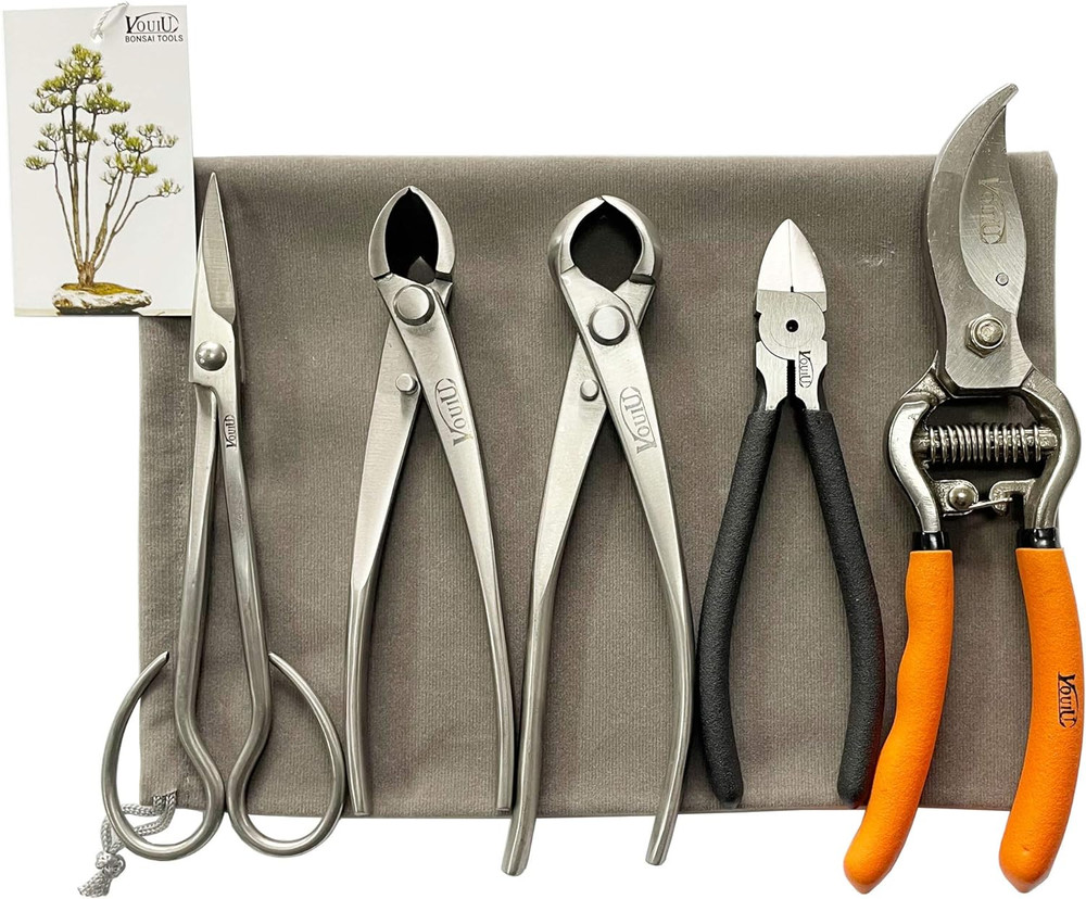 Essential 5-Piece Bonsai Tool Set: Scissors, Cutters & Wire Cutter