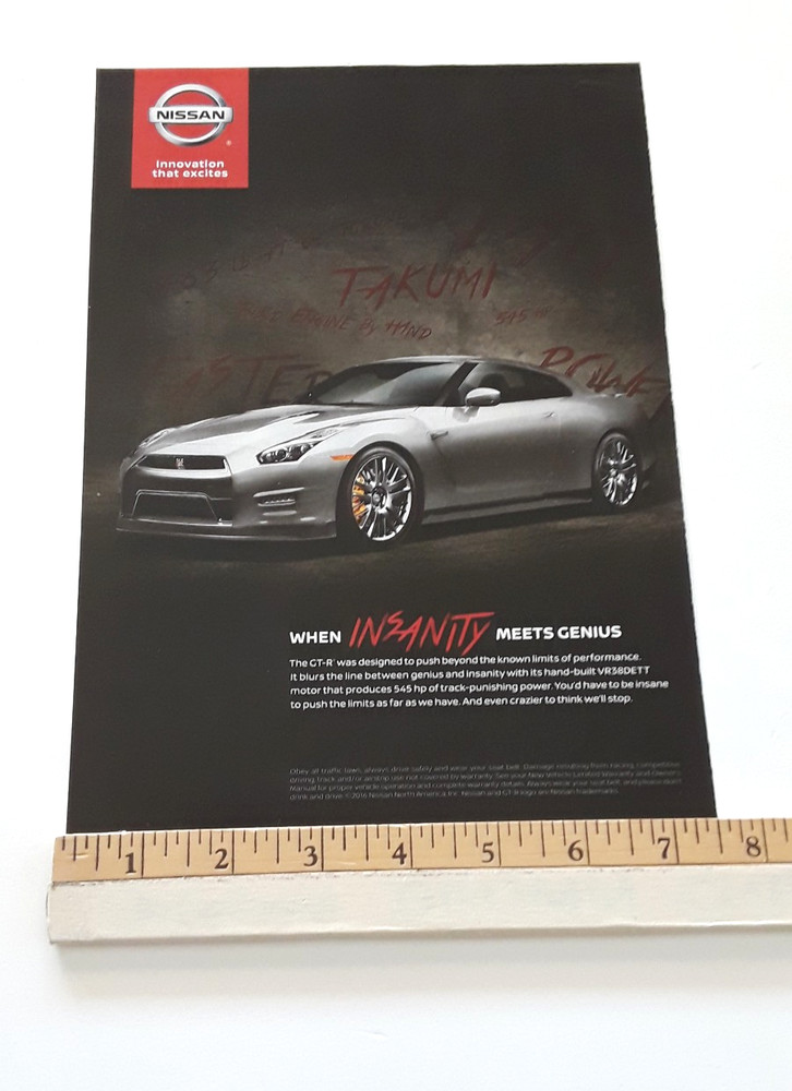 NISSAN GT-R  ORIGINAL 2016 AD