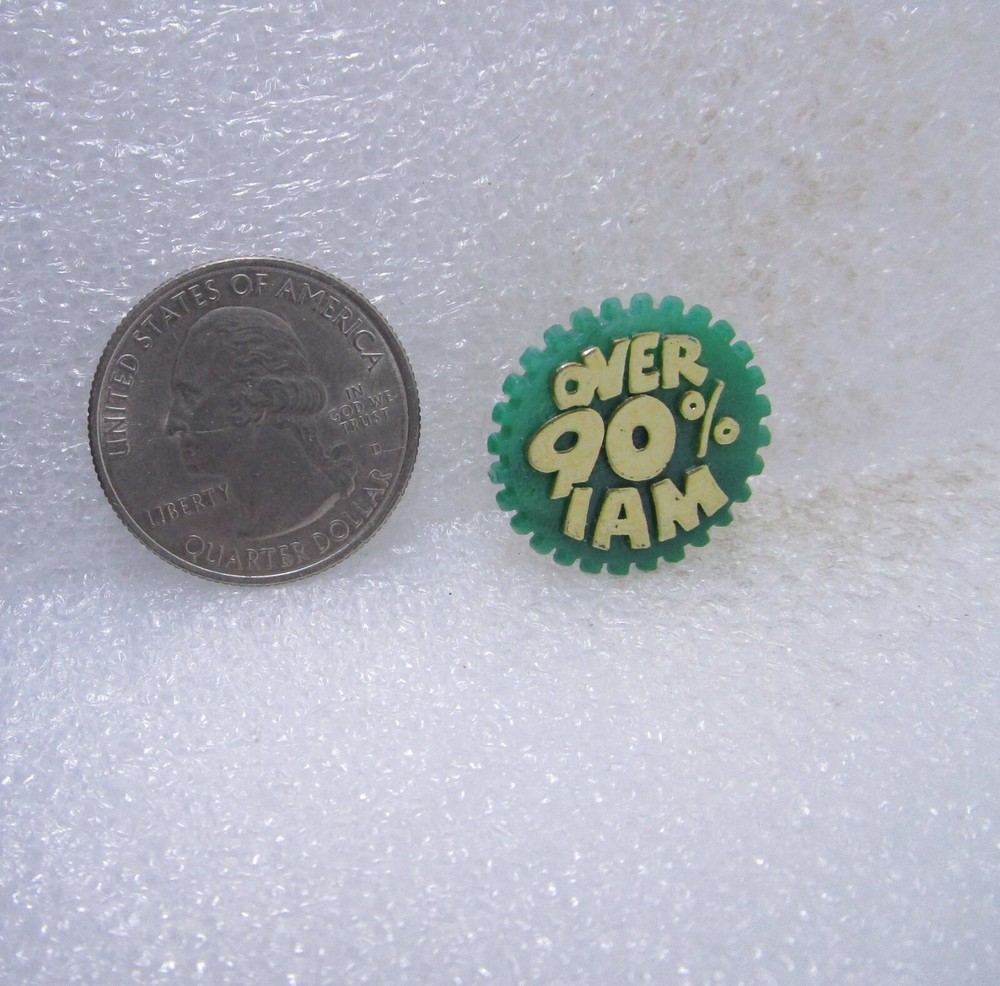 Over 90% I Am Plastic Pin