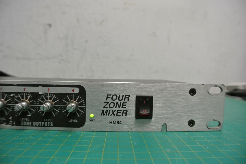 Rolls RM64 Rack Mount 4 Zone Line Mixer (MISSING KNOBS)