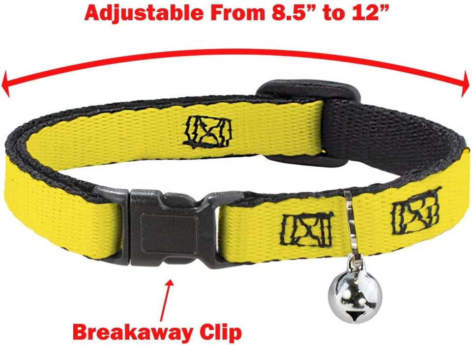 Scooby Doo Cat Collar, Breakaway Collar with Bell, Scooby Doo Scared Spider Web