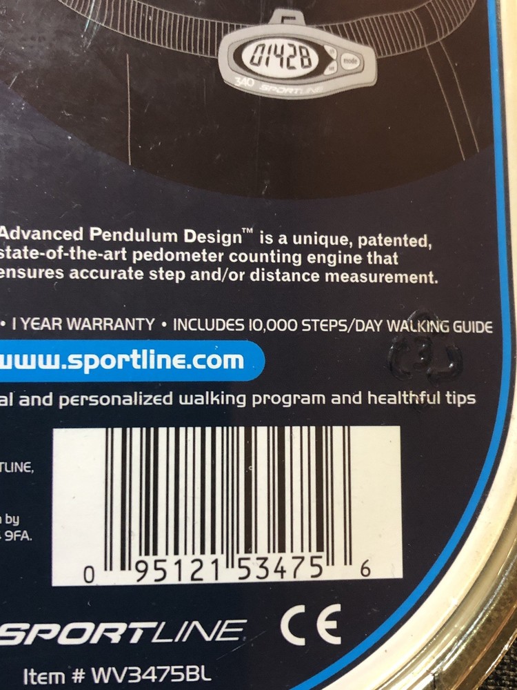 Sportline Step & Distance Pedometer #340 NEW Walking Program 10,000 Steps
