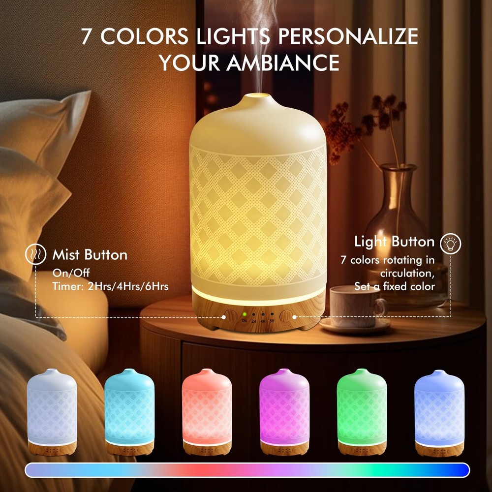 Essential Oil Diffuser Ceramic Diffuser -Aromatherapy Diffuser for Essential ...