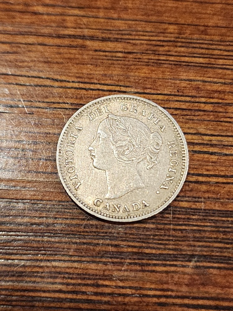 1901 Canada 5 Cents Silver Coin