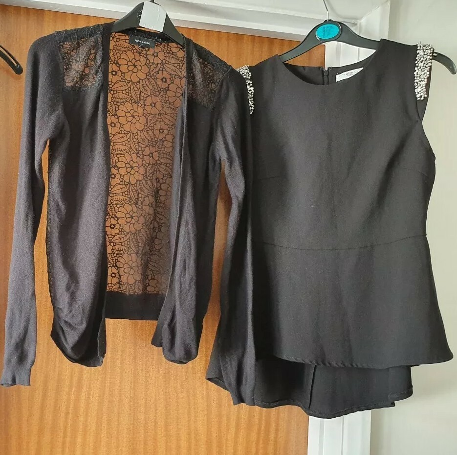 Womens size 8 clothes bundle - 2 black items - new look