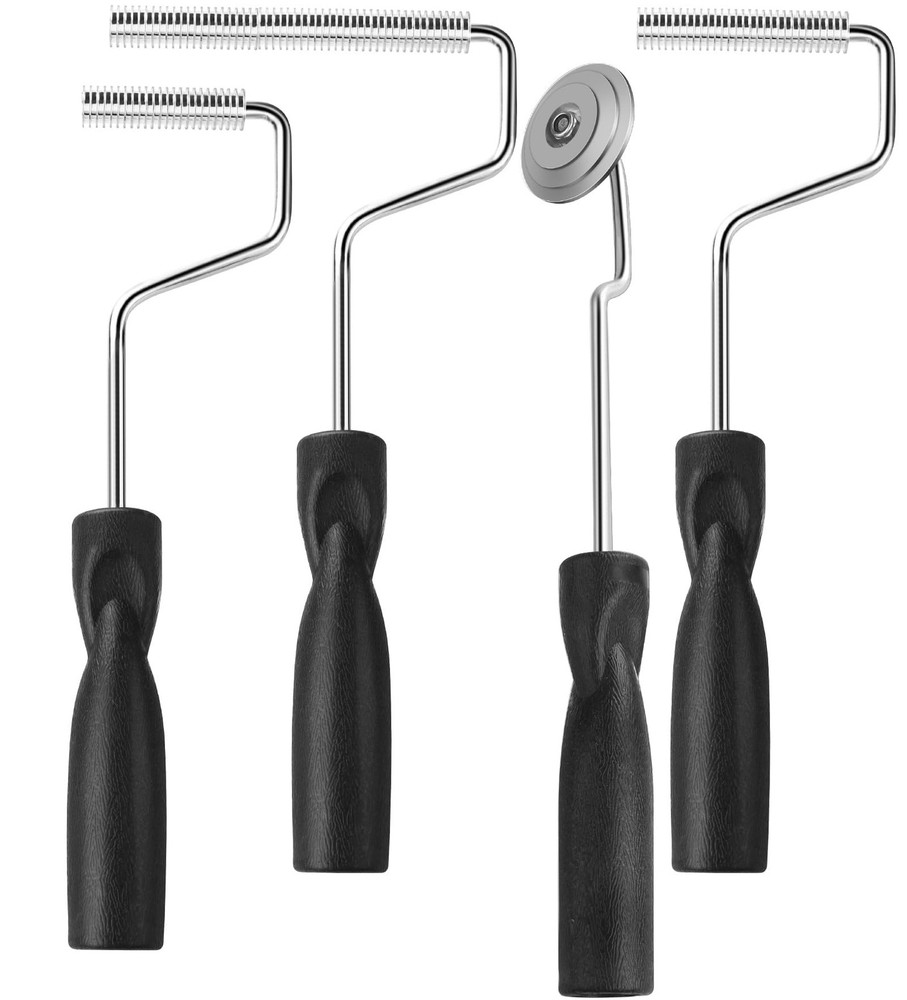 Fiberglass Roller Tools Kit, 4Pcs Bubble Paddle Tool Resin