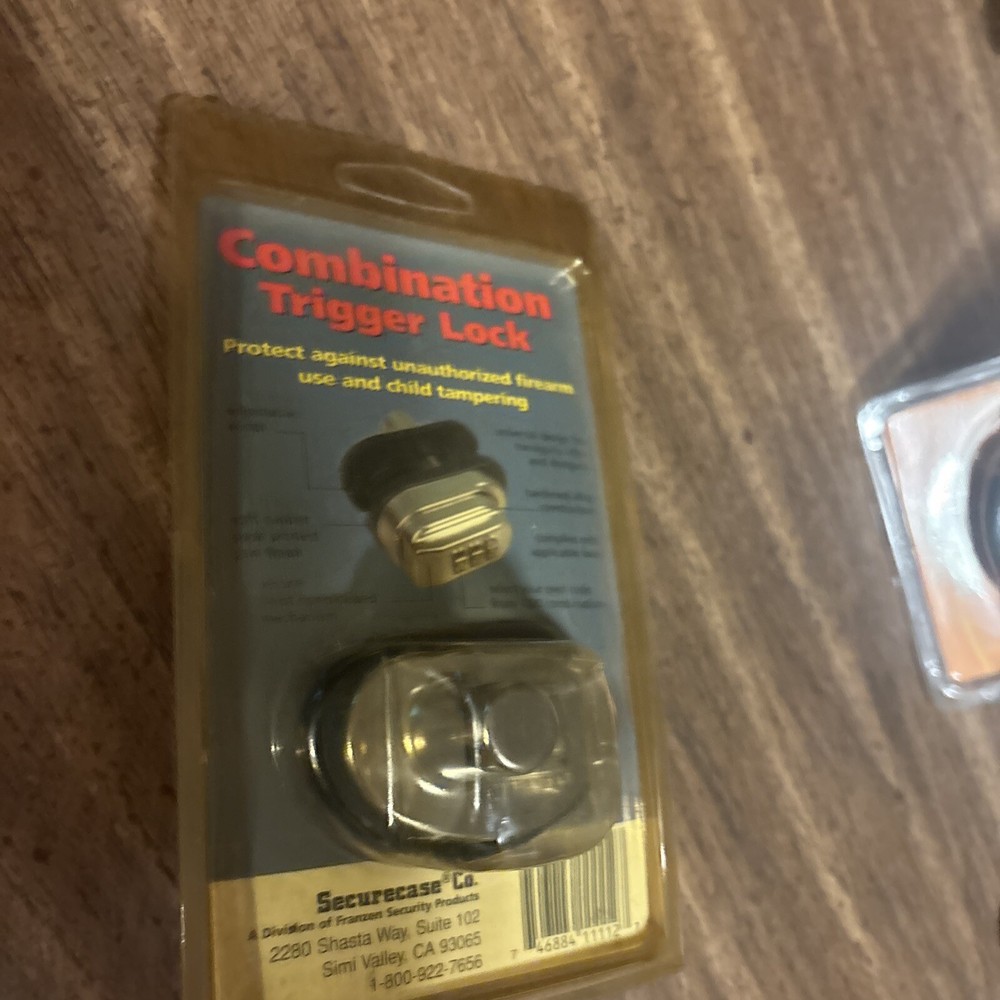 NOS SECURECASE Trigger Lock Set Heavy Duty 3 Digit Combination Lock for Handguns