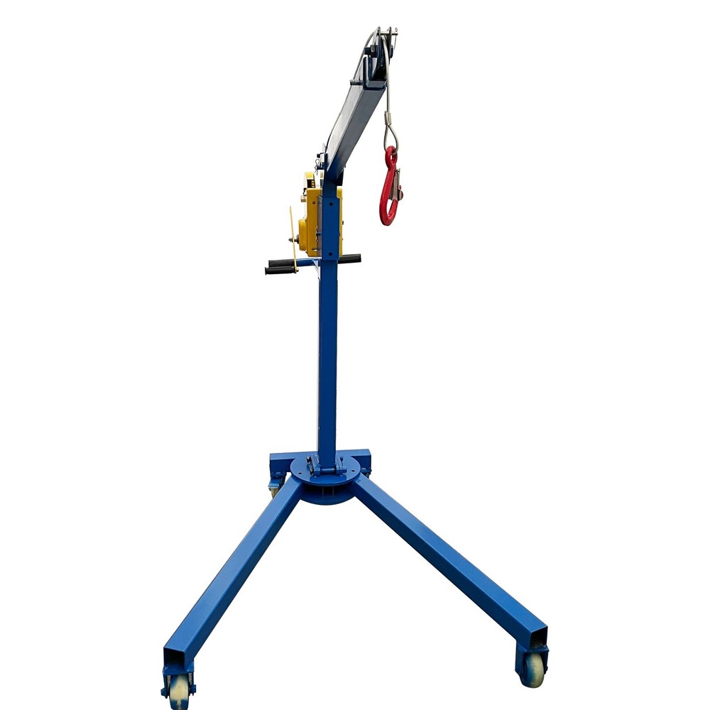 Small Folding Crane Manual Portable Lifting Machine Elevator Max 1100LBS