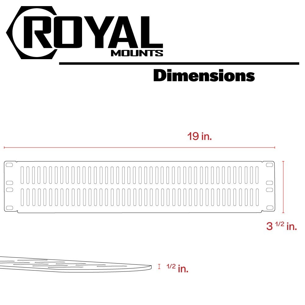 *OPEN BOX* Royal Racks™ 2U Vent Plate for Component Rack