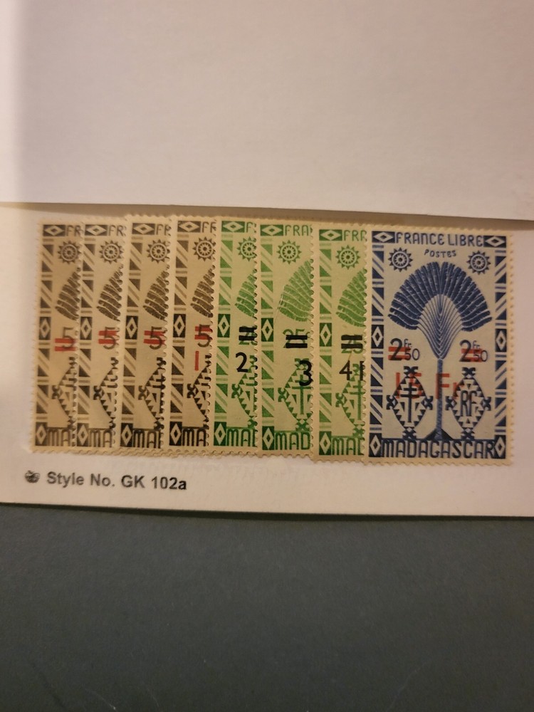 Stamps Madagascar Scott #261-8  hinged