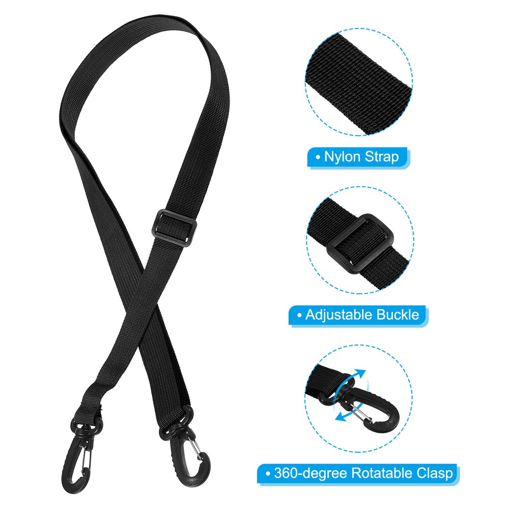 162cmx2.5cm Ski Carrier Strap, Snowboard Boot Carrying Strap Black