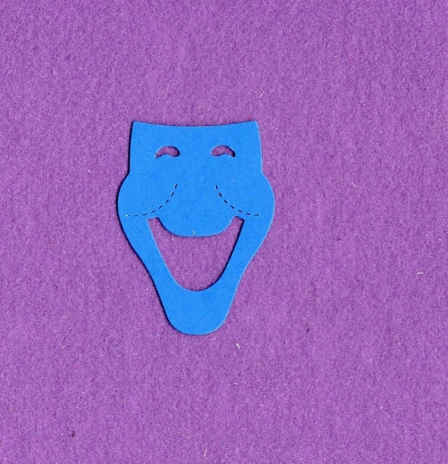COMEDY MASK die cuts scrapbook cards