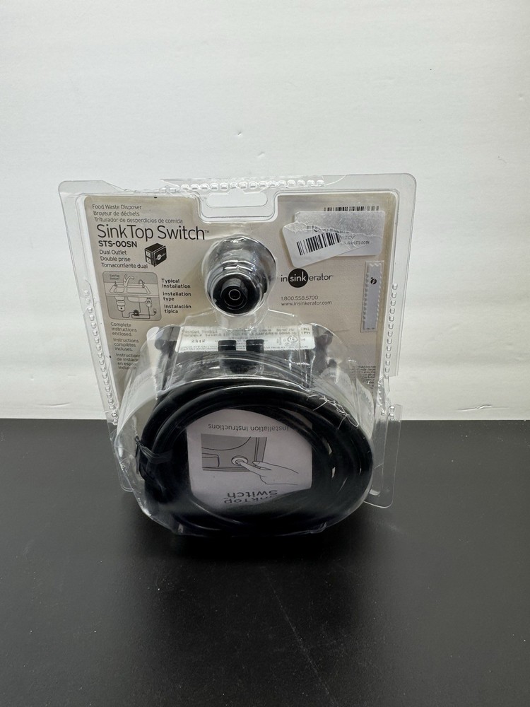 InSinkErator Sink On Top Switch Satin Nickel Button Dual Outlet New