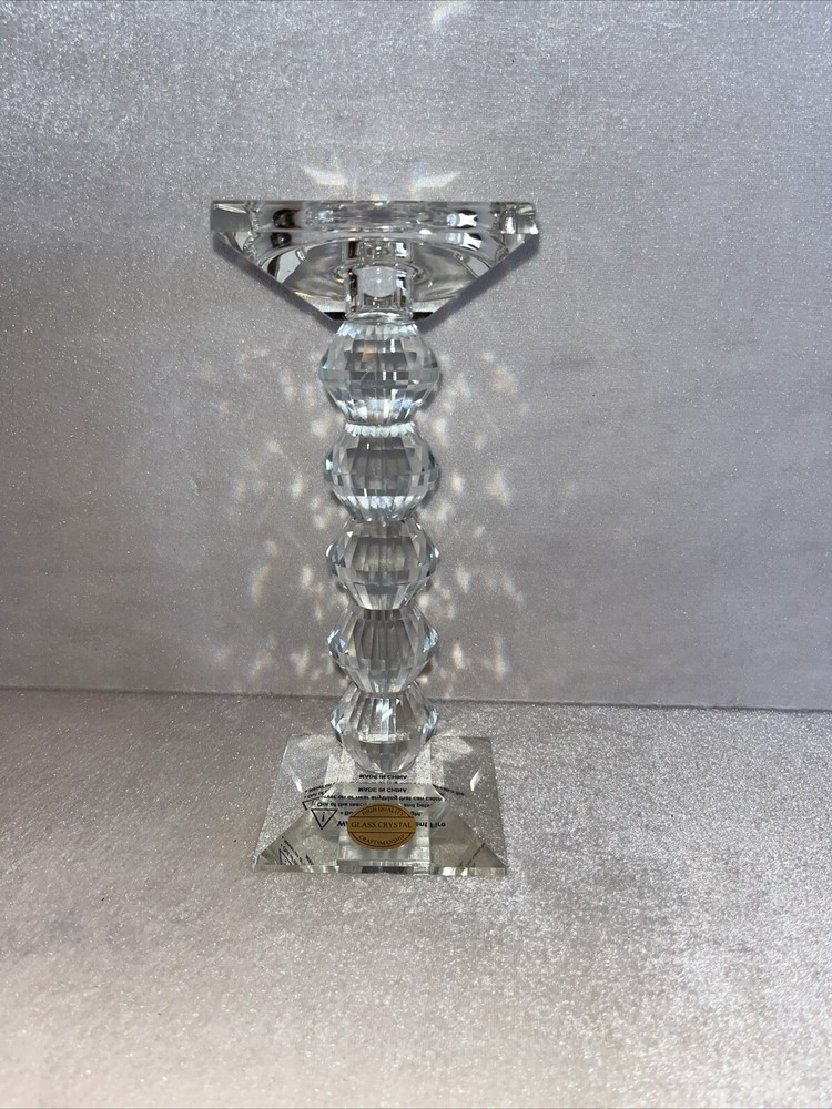 Elegant Crystal Candle Holder Column Modern Design