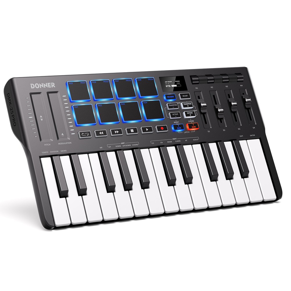 Donner DMK25 Pro MIDI Keyboard Controller With Software & 40 Teaching Course
