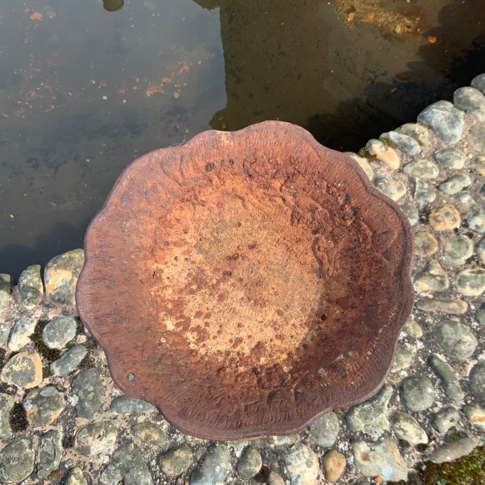 Antique Cast Iron Bird Bath