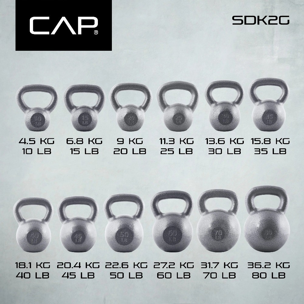 Cast Iron Kettlebell for Strength Training, Available in Multiple Weights from