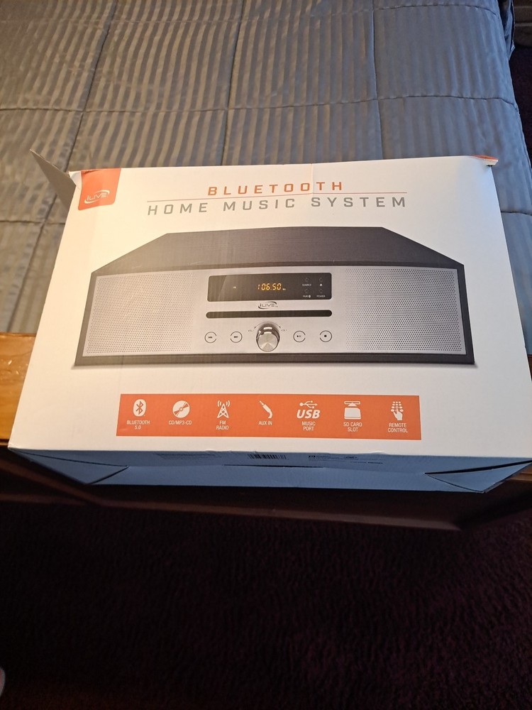 iLive Bluetooth Home Music System - Black / Silver (IHB340B)