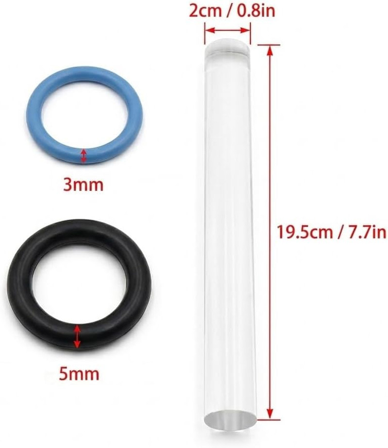 2Pcs Polymer Clay Roller Tools, Acrylic Rolling Pin with Thickness Rings Kit, Ai