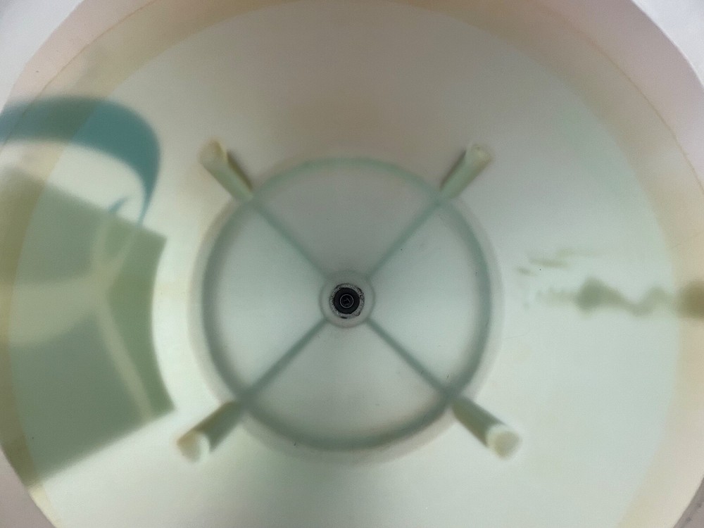 85 Gallon Polyethylene Conical Bottom Tank, with Stand - Pre Owned