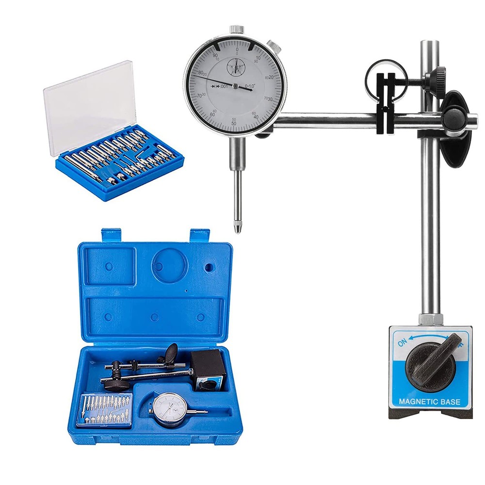 Dial Indicator with Magnetic Base Holder Differential Backlash Gauge