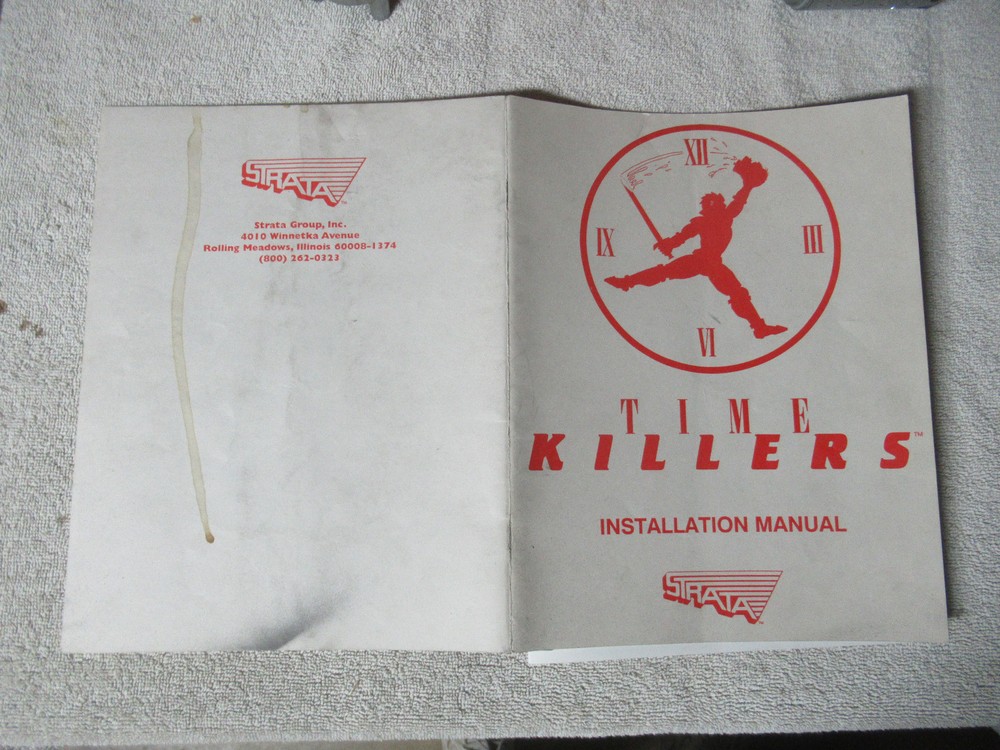 ORIGINAL TIME KILLERS  STRATA    video game owners manual