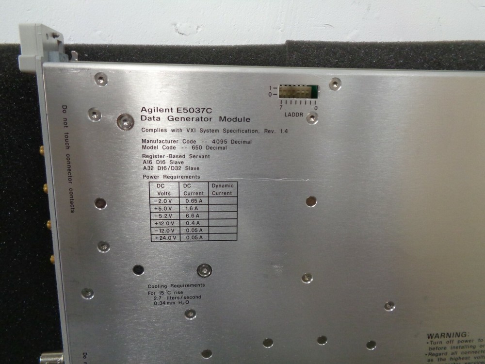 Agilent E5037C Data Generator Module Hardware Rev: B