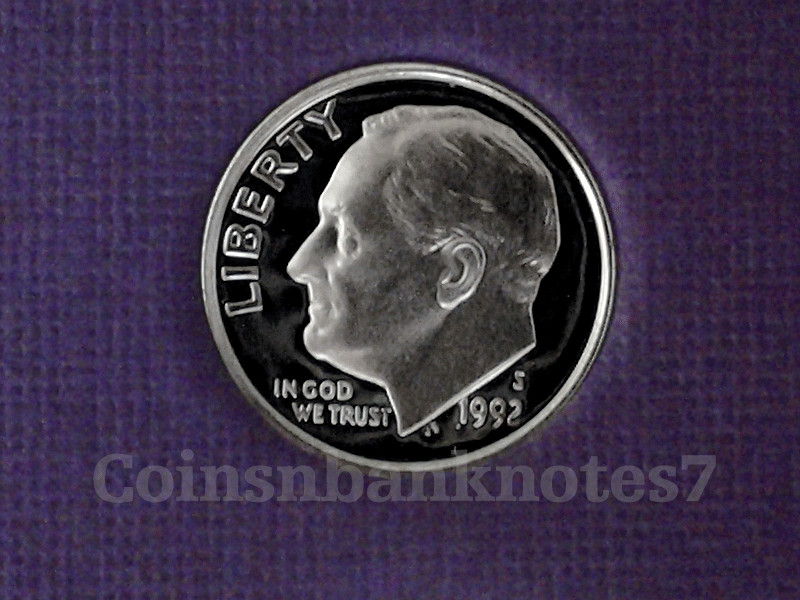 1992-S Roosevelt Dime Proof DCAM