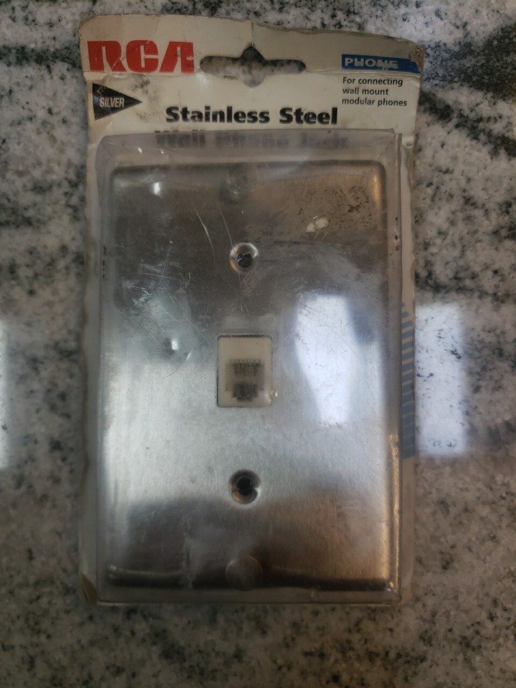 RCA Stainless Steel Wall Phone Jack TP 251SS,,,(9DB2)
