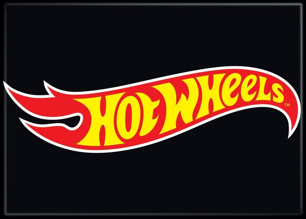 ATA-BOY HOT WHEELS LOGO ON BLACK MAGNET
