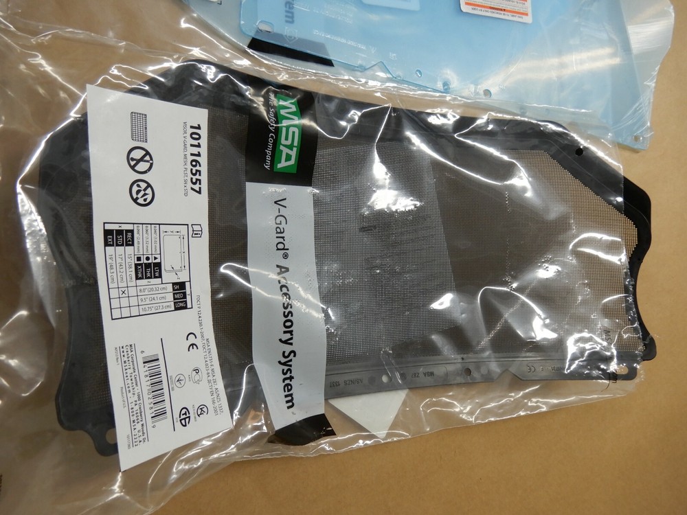MSA Face Shield System; 1 visor frame, 2 polycarb. visors, 1 steel mesh visor